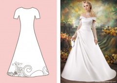 Schnittformen Hochzeitskleid-Prinzessin-Brautkleid-A-Linie