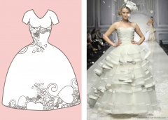 Schnittformen Hochzeitskleid-Prinzessin-Brautkleid